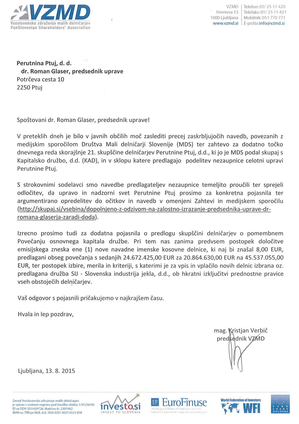 Dopis predsednika_VZMD_predsednikoma_uprave_in_nadzornega_sveta_Perutnine_Ptuj