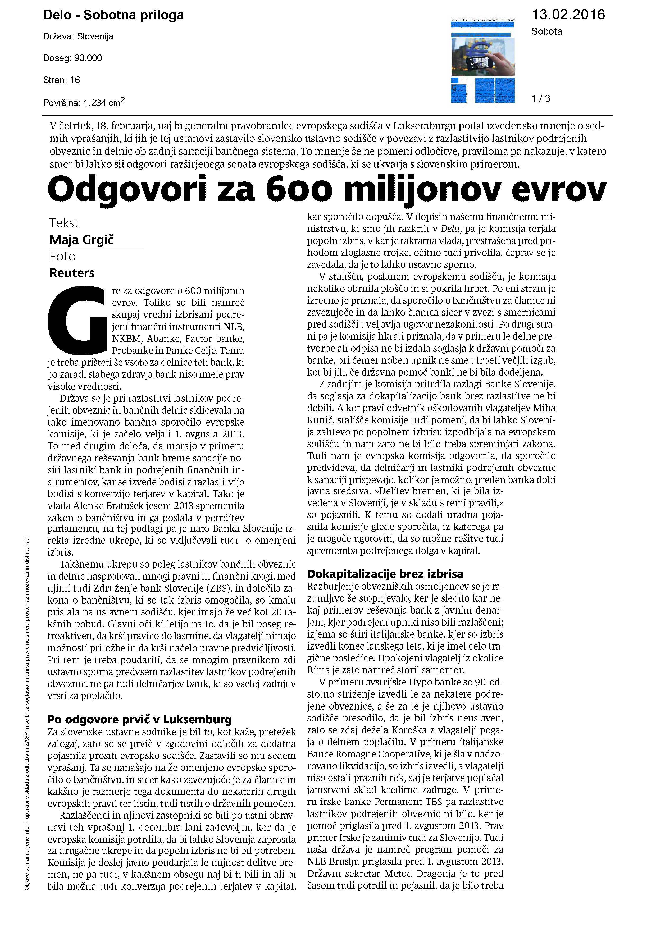 Odgovori za 600 milijonov evrov Page 1