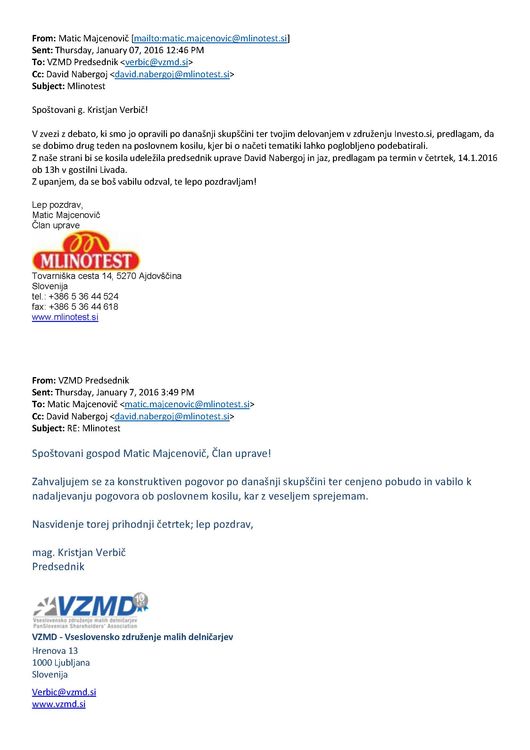Uprava Mlinotesta interes za sodelovanje v mednarodnih programih VZMD Page 1