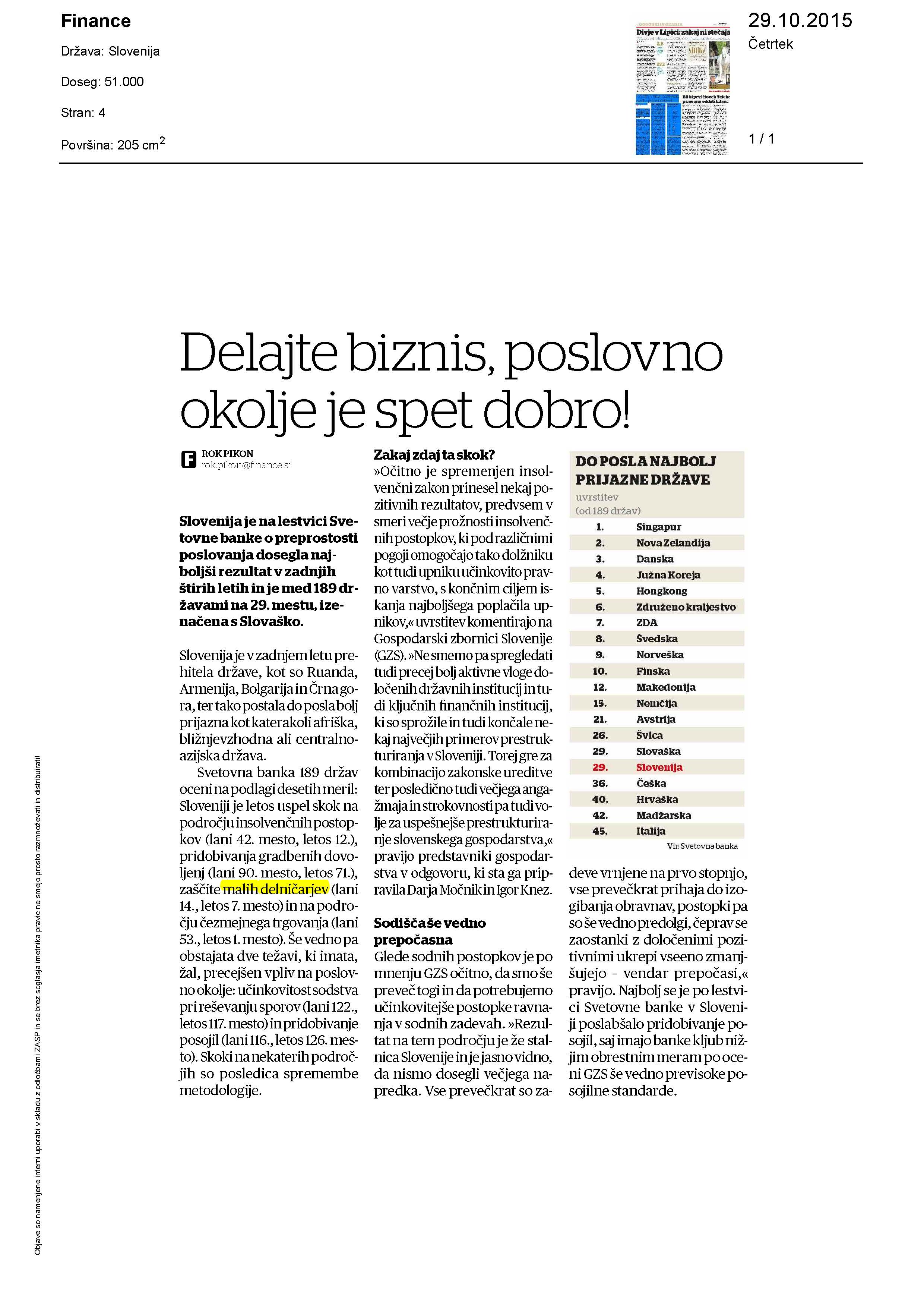 Delajte biznis, poslovno okolje je spet dobro!