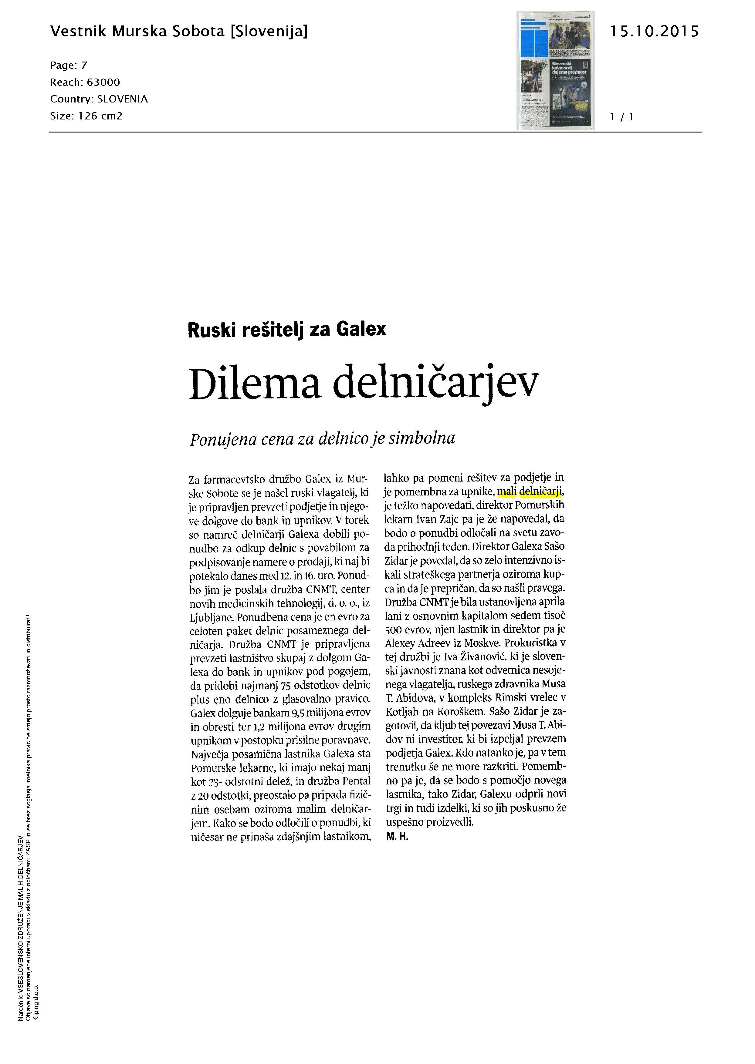 Dilema delničarjev