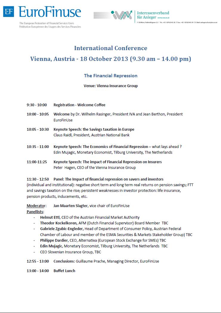 International Conference Vienna 18 10 2013