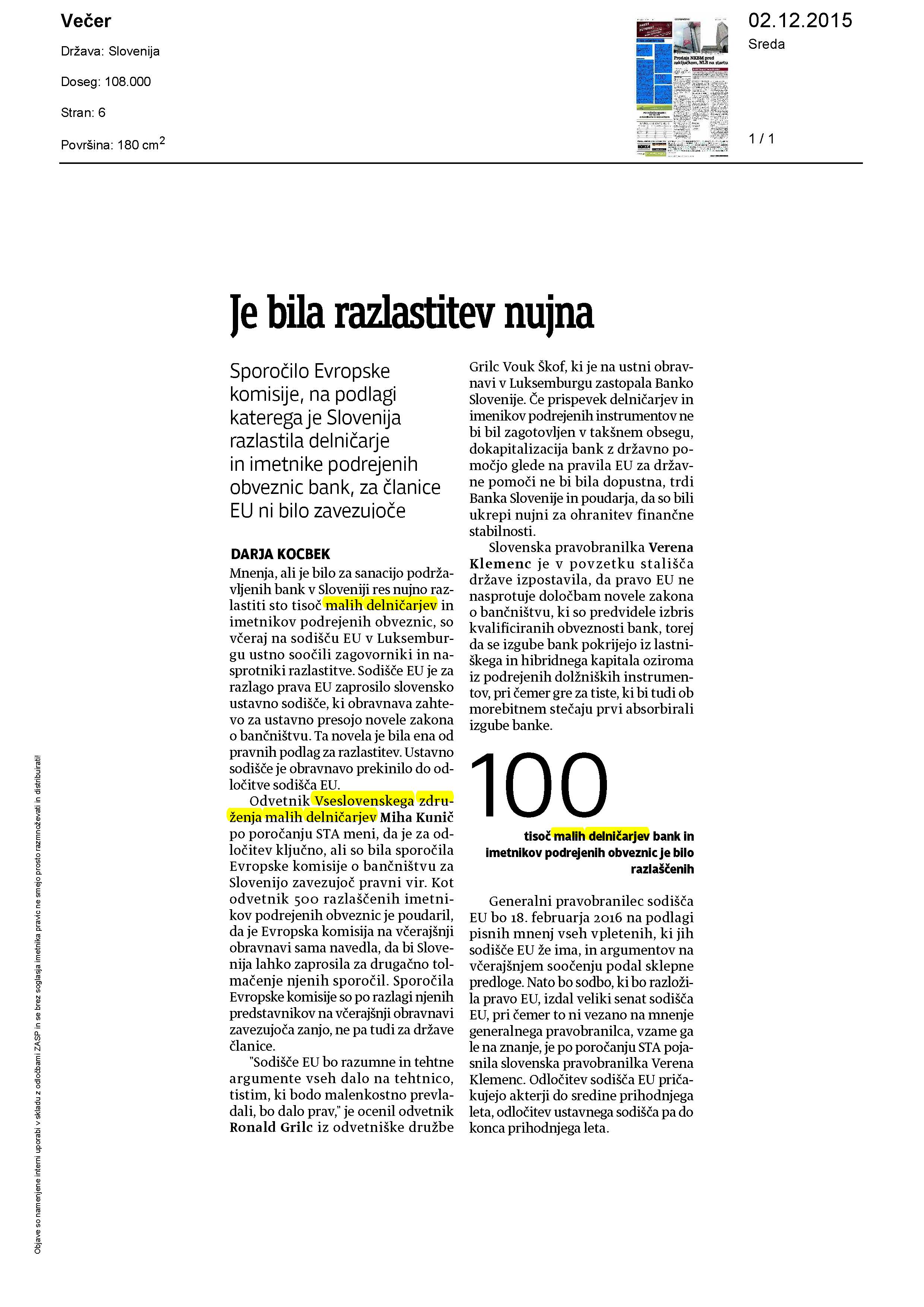Je bila razlastitev nujna