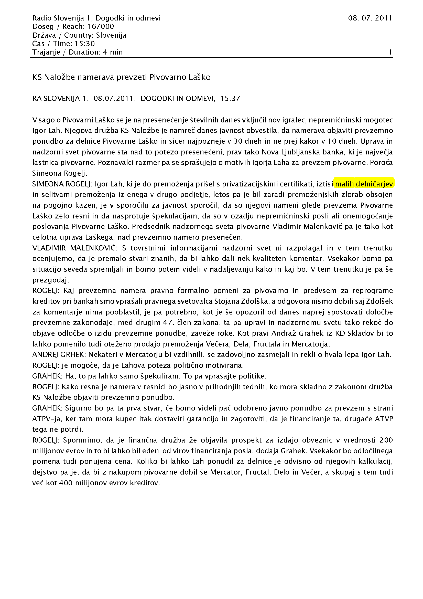 KS Naložbe_namerava_prevzeti_Pivovarno_Laško