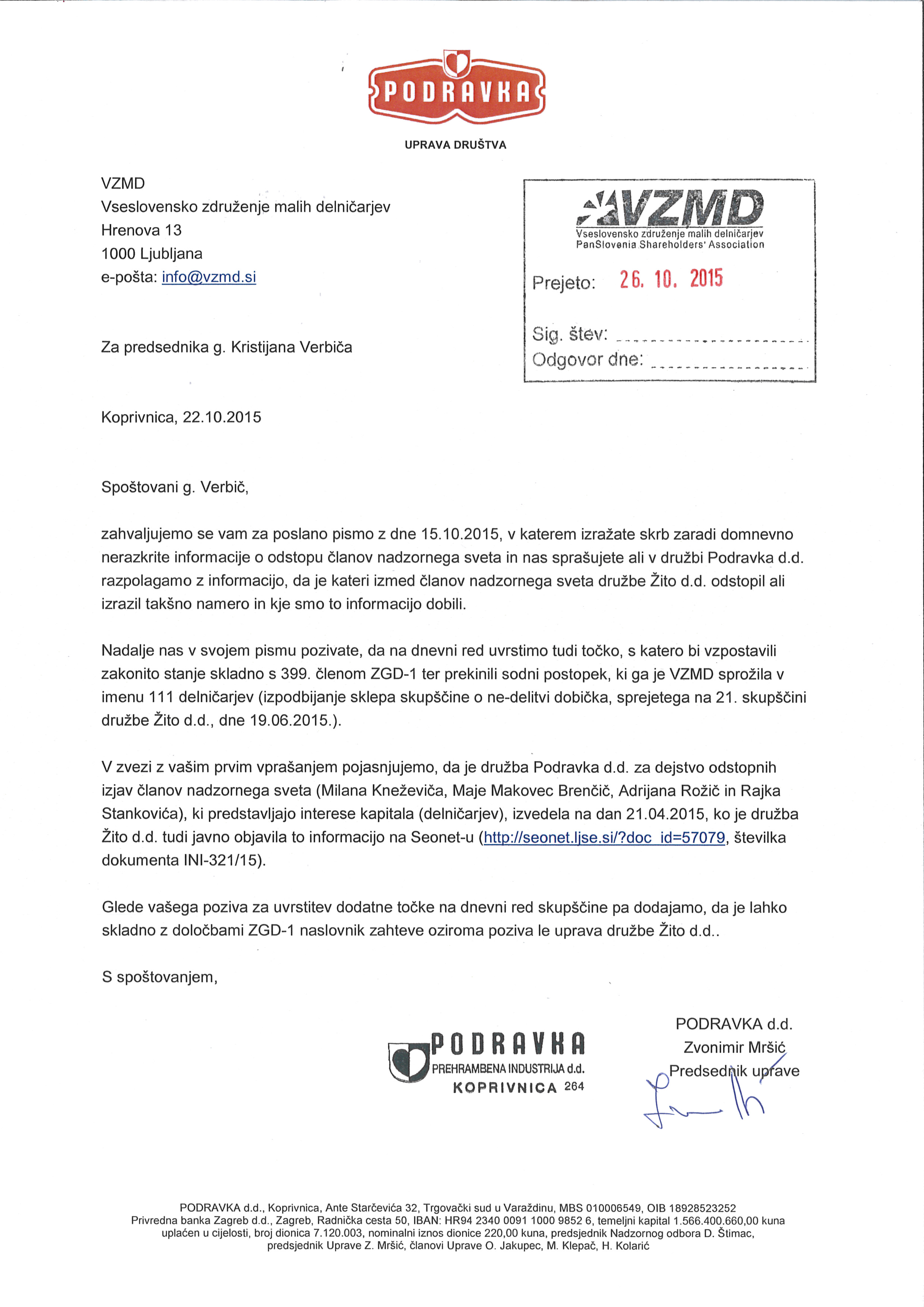 Odgovor Predsednika_uprave_Podravke_Predsedniku_VZMD