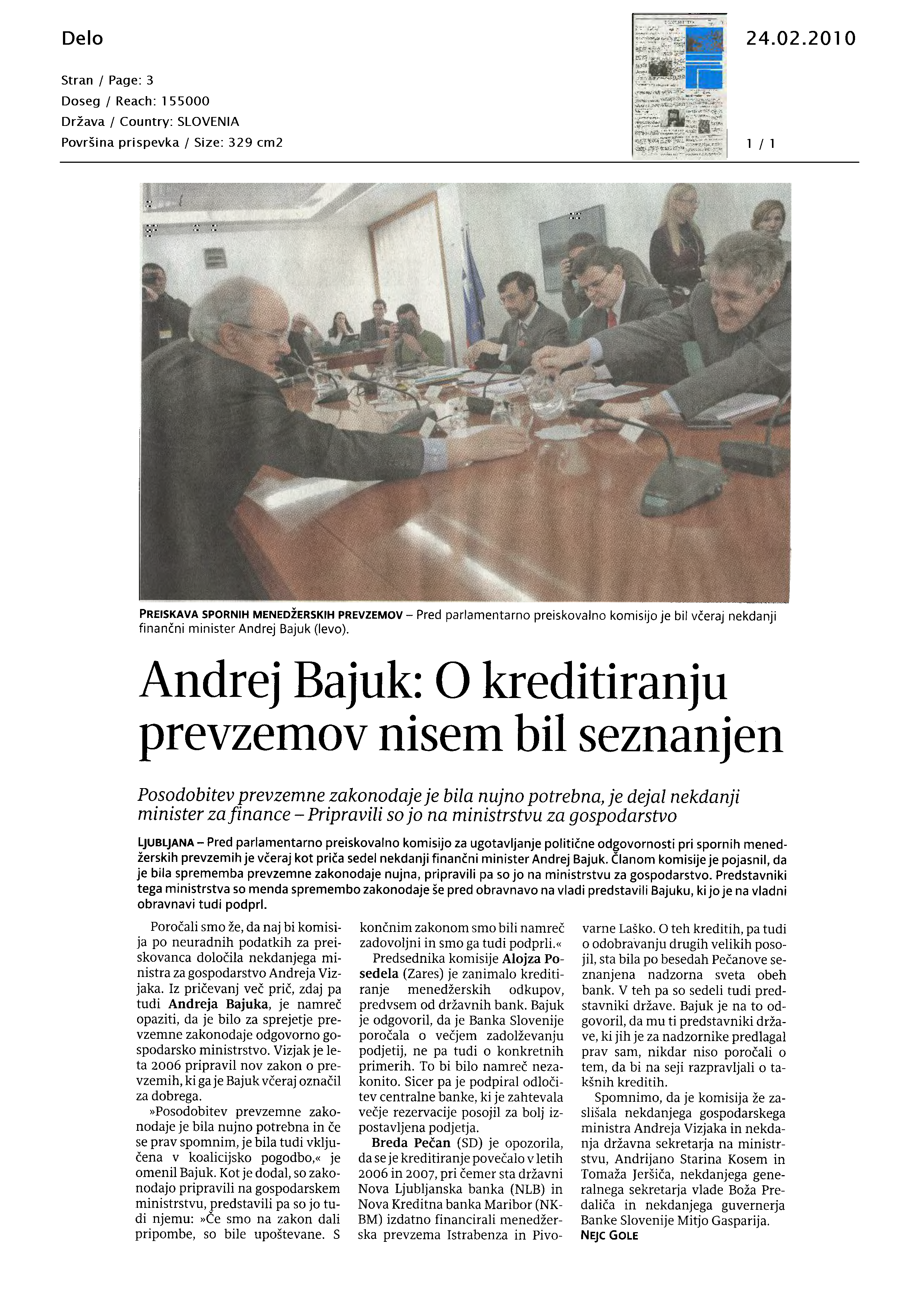 Andrej_Bajuk_O_kreditiranju_prevzemov_nisem_bil_seznanjen