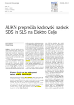 AUKN prepre_ila_kadrovski_naskok_SDS_in_SLS_na_Elektro_Celje