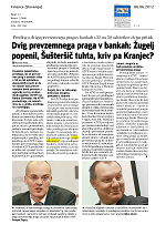 Dvig prevzemnega_praga_v_bankah_ugelj_popenil_u_ter_i_tuhta_kriv_pa_Kranjec_