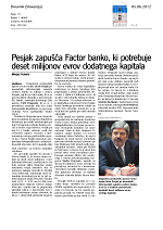 Pesjak zapu_a_Factor_banko_ki_potrebuje_deset_milijonov_evrov_dodatnega_kapitala