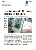 Sindikat zavrnil_500_evrov_zahteva_trikrat_toliko