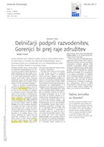 Delničarji podprli_razvodenitev_Gorenjci_bi_prej_raje_združitev