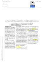 Dividende bodo_višje_možni_prevzemi