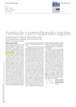 Iverka že_s_petmilijonsko_izgubo