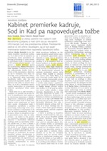 Kabinet premierke_kadruje_Sod_in_Kad_pa_napovedujeta_tožbe