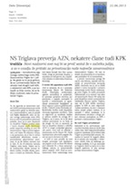 NS Triglava_preverja_AZN_nekatere_člane_tudi_KPK
