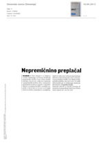 Nepremičnino preplačal