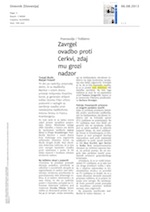 Zavrgel ovadbo_proti_Cerkvi_zdaj_mu_grozi_nadzor