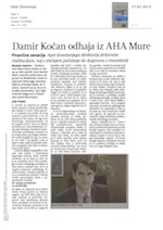 Damir Kočan_odhaja_iz_AHA_Mure