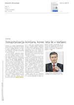 Dokapitalizacija končana_konec_leta_še_v_Varšavo