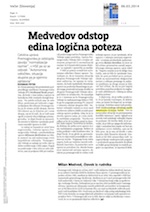 Medvedov odstop_edina_logična_poteza