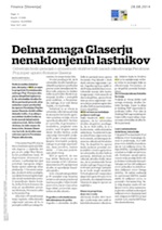 Delna zmaga_Glaserju_nenaklonjenih_lastnikov