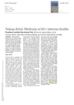 Nakup delnic_Merkurja_ni_bil_v_interesu_družbe