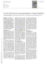 Se želi_ACH_izviti_iz_primeža_Kada_v_Union_Hotelih_