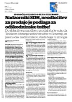 Nadzorniki SDH_neodločitev_za_prodajo_je_podlaga_za_odškodninske_tožbe_