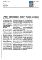 Očitke o_prodaji_pod_mizo_v_Palomi_zavračajo