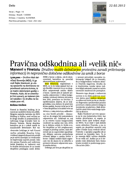Pravična odškodnina ali velik nič