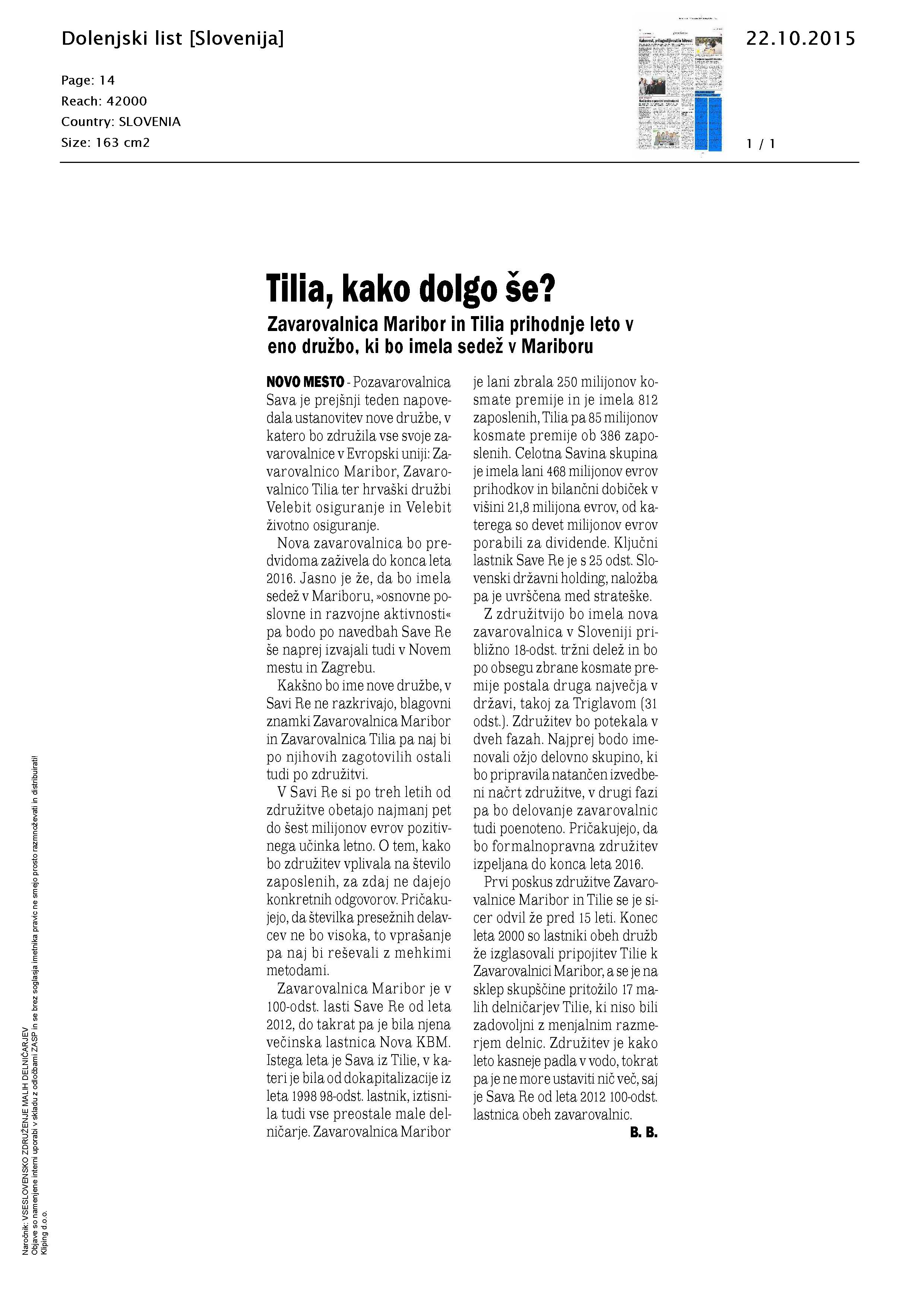 Tilia kako_dolgo_še_