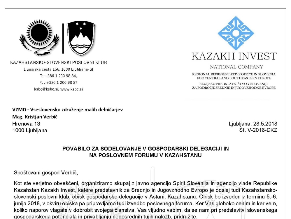 Delegacija Astana junij 2018