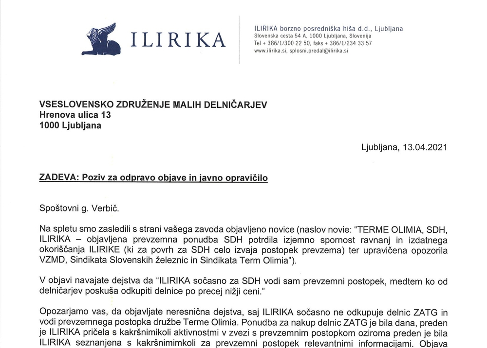 Dopis Ilirika 13042021