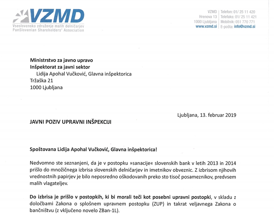 Javni poziv upravni inšpekciji 13 2 2019 Page 1