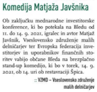 BLEJSKE NOVICE MATJAŽ JAVŠNIK 1 9 2021