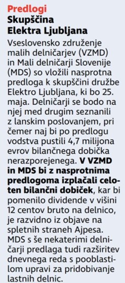 DELO SKUPŠČINA ELEKTRO LJUBLJANA 5 5 2022