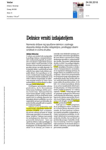 Delnice vrniti izdajateljem