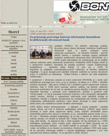 MOREL 14 4 2021 VZMD pozdravlja sprejem pobude
