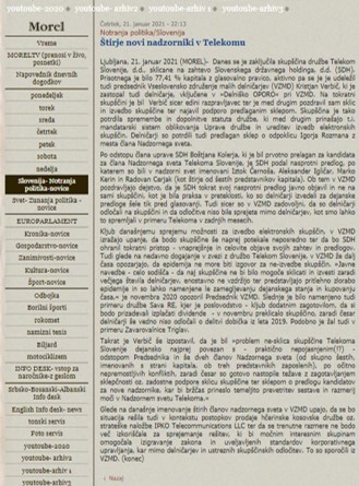 MOREL ŠTIRJE NOVI NADZORNIKI V TELEKOMU 22 1 2021