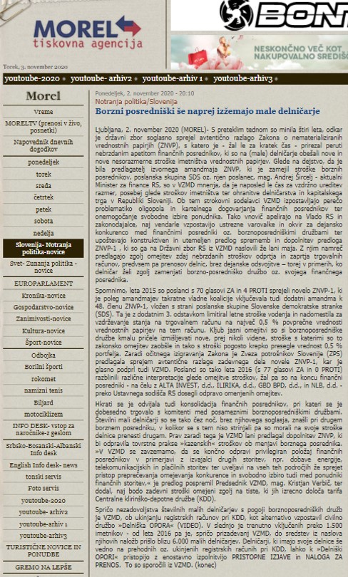 MOREL 3 11 2020 BORZNI POSREDNIK