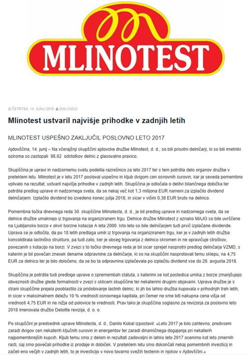 Mlinotest 15.6.2018