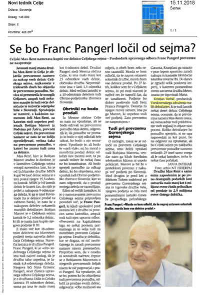 NOVI TEDNIK CELJE 15.11.2018
