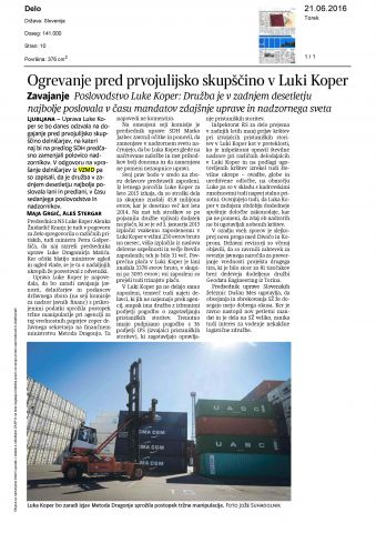 Ogrevanje pred prvojulijsko skupscino Luki Koper