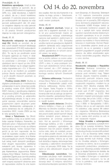 PRAVNA PRAKSA OD 14. DO 20. NOVEMBRA