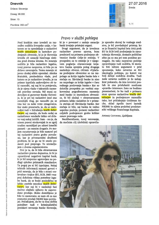 Pravo v sluzbi pohlepa
