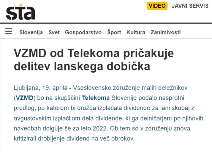 STA VZMD OD TELEKOMA