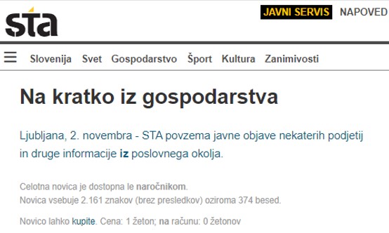 STA NA KRATKO IZ GOSPODARSTVA 2 11 2022