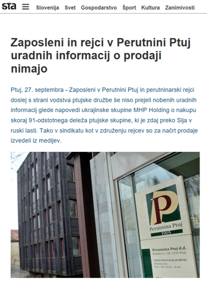 STA PERUTNINA PTUJ 27.09.2018