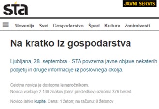 STA NA KRATKO IZ GOSPODARSTVA 28 9 2021