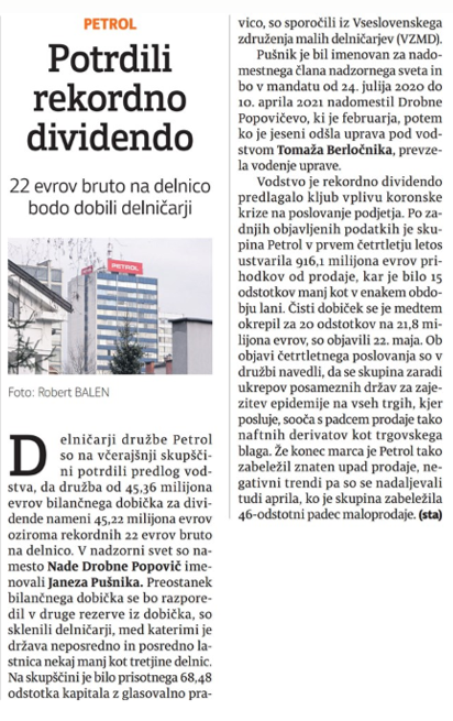 VEČER PETROL 24 7 2020